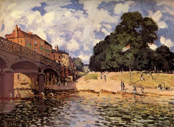 Alfred Sisley Bridge at Hampton Court Germany oil painting art